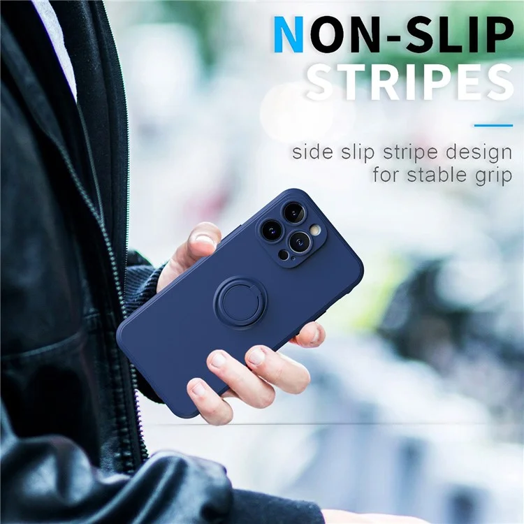 Para Iphone 14 Pro Max Max 6,7 Polegadas Kickstand TPU Caixa TPU Anti-arranhão Protetor de Capa de Telefone - Azul