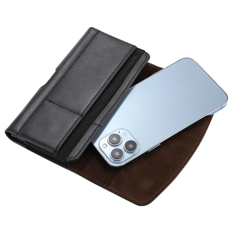 Universal PU Leather Waist Belt Clip Case Horizontal Phone Holster Pouch, Size L (Inner Size: 15.5x8.5x2cm)