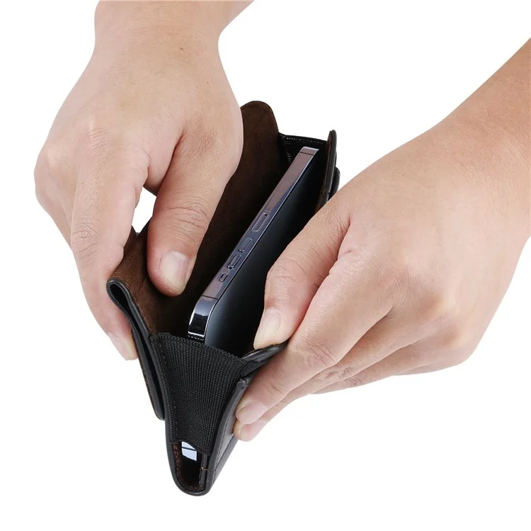 Universal PU Leather Waist Belt Clip Case Horizontal Phone Holster Pouch, Size L (Inner Size: 15.5x8.5x2cm)