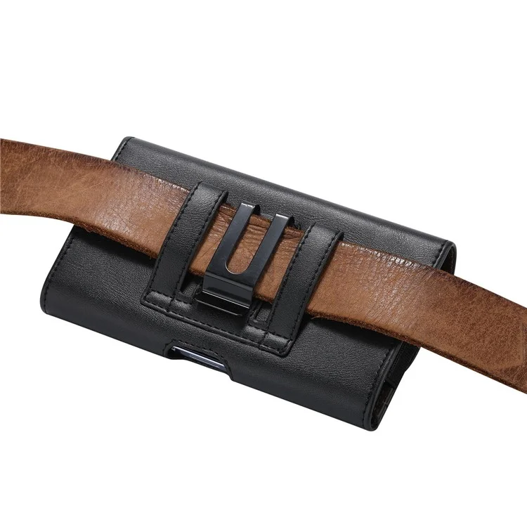 Multifunctional Phone Holster Case Horizontal PU Leather Belt Clip Waist Bag Pouch, Size XXXL (Inner Size: 18x9x2cm)