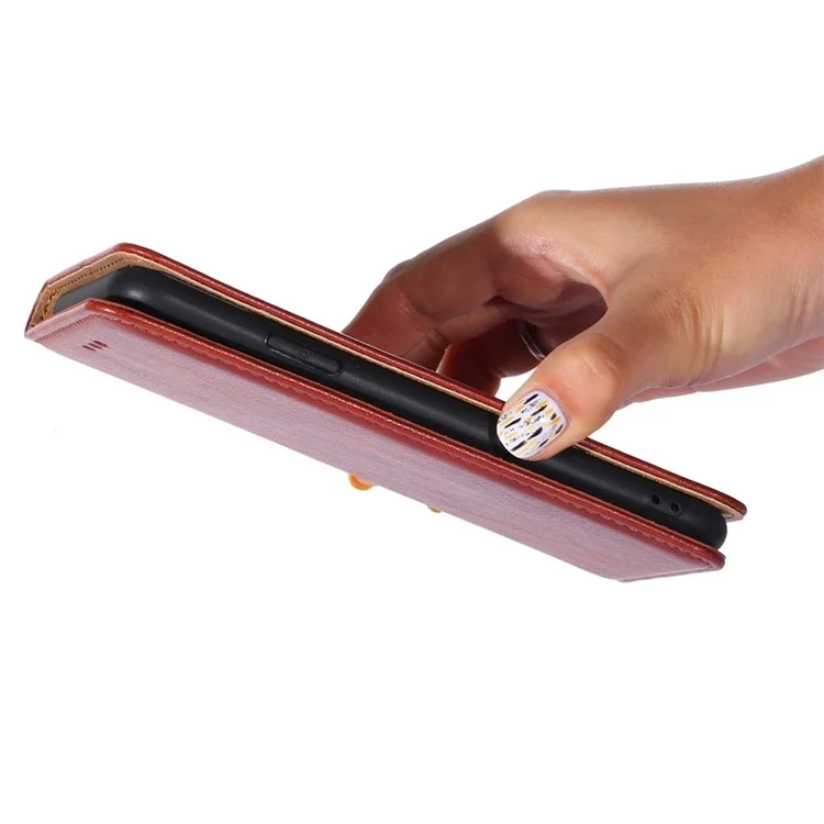 Para Xiaomi 12S Ultra 5G Capa de Telefone Magnética de Fechamento Automático à Prova de Quedas em Couro PU Carteira com Suporte Tipo Folio - Marrom