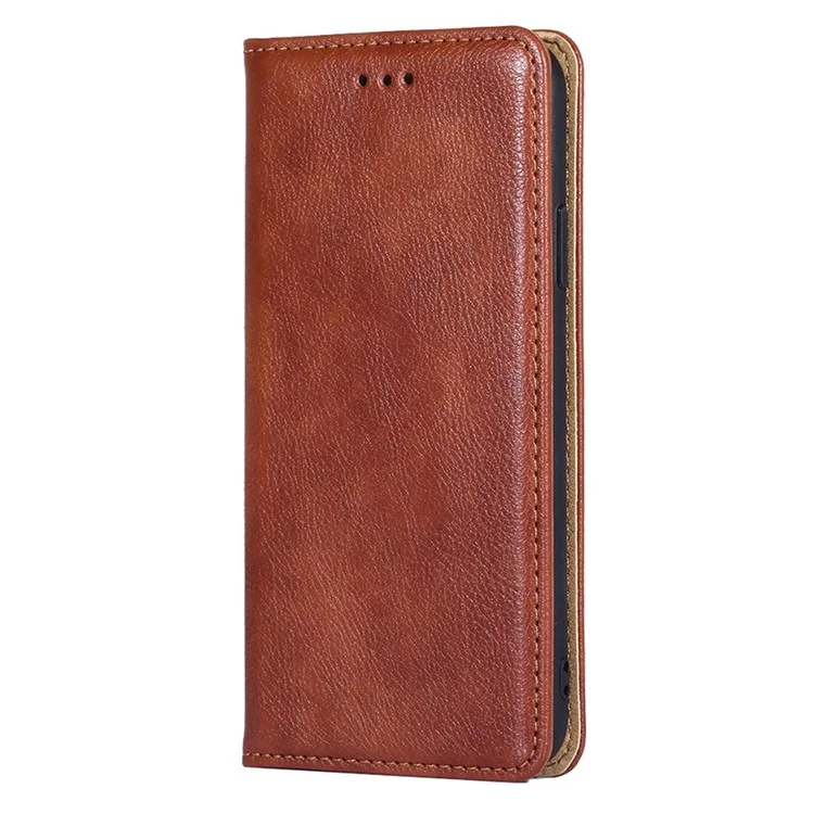 Para Xiaomi 12S Ultra 5G Capa de Telefone Magnética de Fechamento Automático à Prova de Quedas em Couro PU Carteira com Suporte Tipo Folio - Marrom