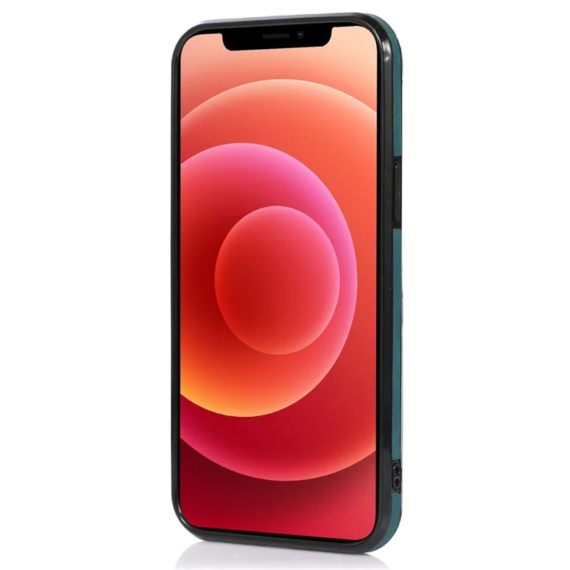 For iPhone 14 6.1 inch Drop-Proof Phone Wallet Case Kickstand Multifunctional Well-Protected Mobile Phone Back Cover Card Holder - Black