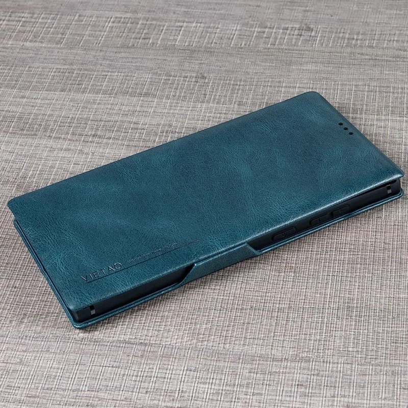 For Samsung Galaxy S22 Ultra 5G Card Holder PU Leather Cover Stand Folio Flip Protective Phone Case - Wine Red