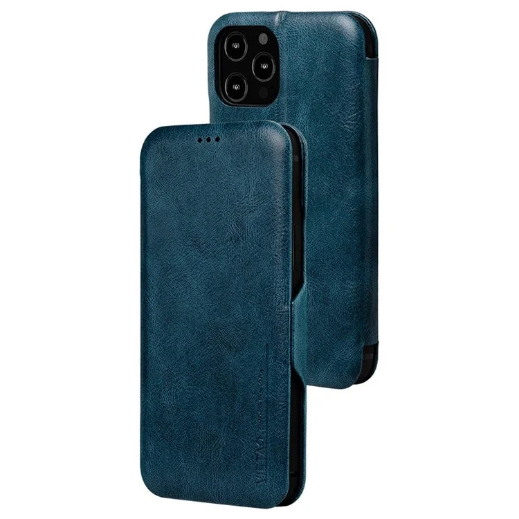 Pour Iphone 13 Pro 6,1 Pouces PU en Cuir Pliable Support de Support Folio Flip Mignotant Carte de la Carte de la Carte - Bleu