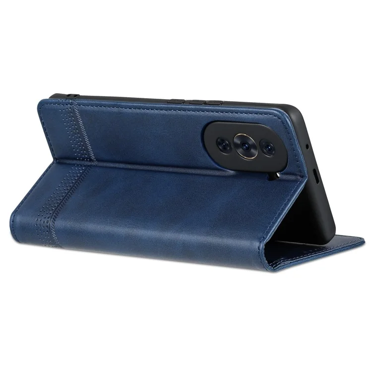 AZNS Pour Huawei Nova 10 Pro 4G Anti-drop Phone Case Magnétique Auto Ferme de Portefeuille Stand pu le Cuir Flip Cover - Bleu