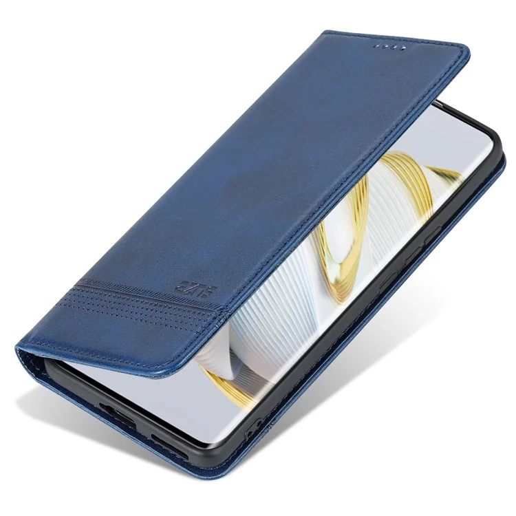 AZNS Pour Huawei Nova 10 Pro 4G Anti-drop Phone Case Magnétique Auto Ferme de Portefeuille Stand pu le Cuir Flip Cover - Bleu