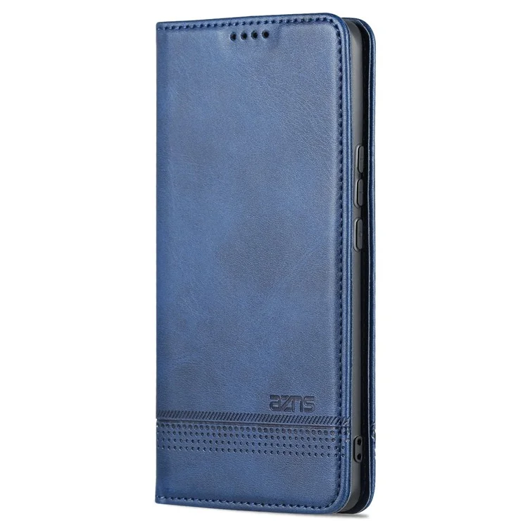 AZNS For Huawei nova 10 Pro 4G Anti-drop Phone Case Magnetic Auto Closure Wallet Stand PU Leather Flip Cover - Blue