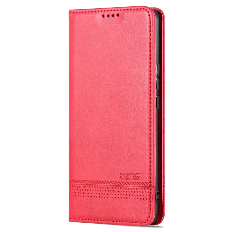 AZNS For Huawei nova 10 4G Shockproof Phone Flip Wallet Case Magnetic Auto Closing PU Leather Viewing Stand Protective Cover- Red