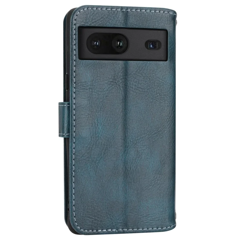 För Google Pixel 7 5G Ställbara Plånbok av PU-läder + TPU Mobilskal med Dragkedjeficka Magnetisk Avslutningsskal med Lång / Kort Rem - Grön