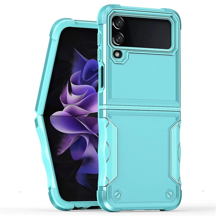 Para Samsung Galaxy Z Flip4 5G PC + TPU Case de Teléfono Anti-scrata - Menta Verde