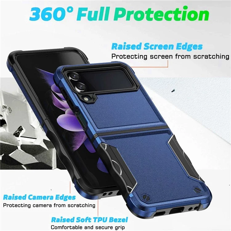 Para Samsung Galaxy Z Flip4 5G PC + TPU Case de Teléfono Anti-scrata - Menta Verde