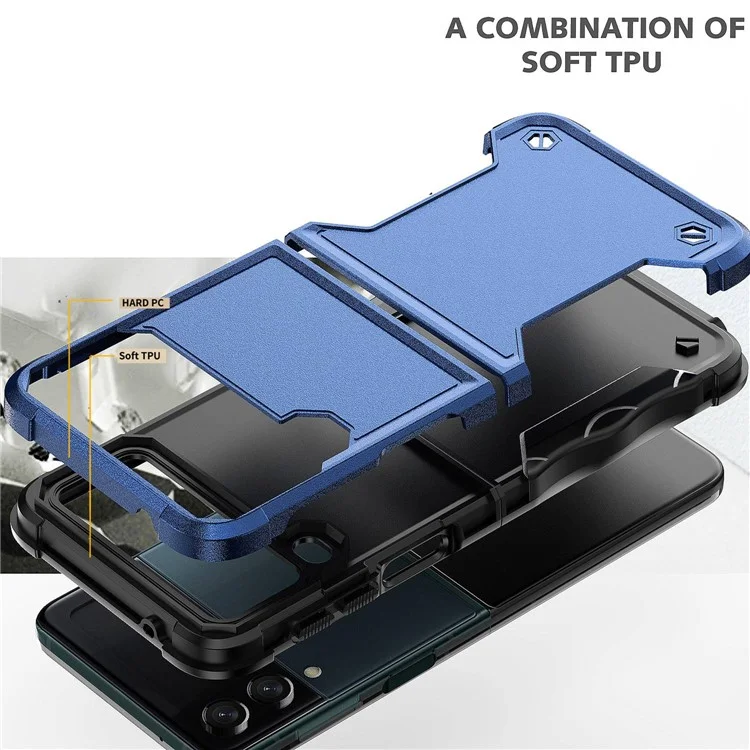 Para Samsung Galaxy Z Flip4 5G PC + TPU Case de Teléfono Anti-scrata - Menta Verde