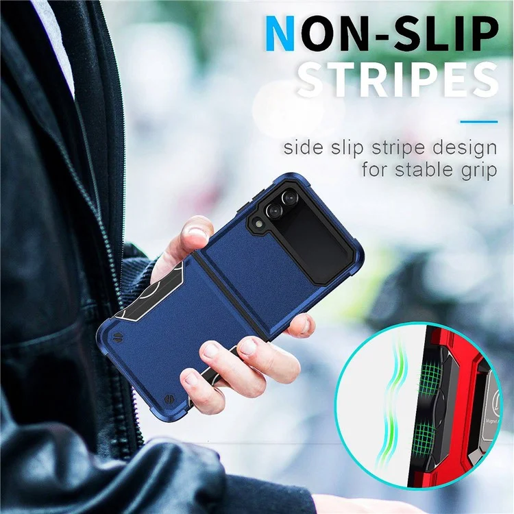 Para Samsung Galaxy Z Flip4 5G PC + TPU Case de Teléfono Anti-scrata - Menta Verde
