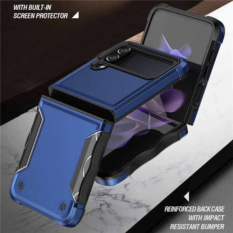 Para Samsung Galaxy Z Flip4 5G PC + TPU Case de Teléfono Anti-scrata - Menta Verde