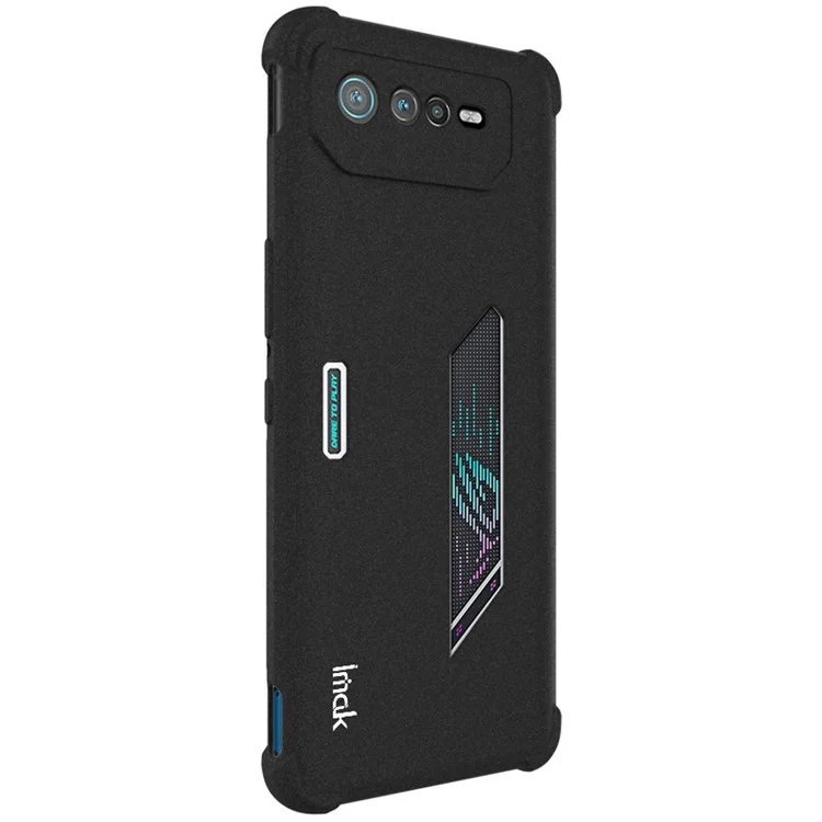 IMAK Pour Asus ROG Téléphone 6 5G Texture Matte Textre Airbag Airbag TPU Tpus Shell de Téléphone Mobile Résistant - le Noir