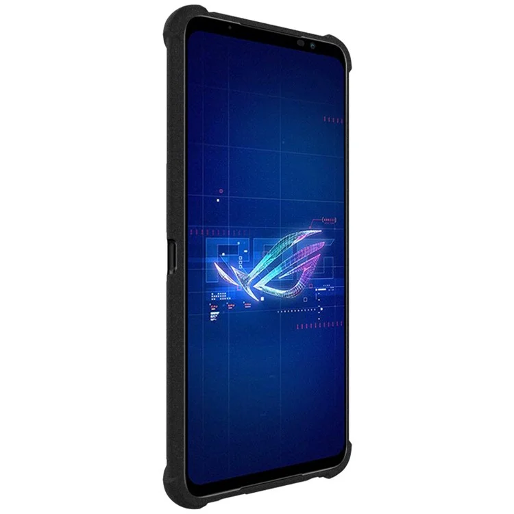 IMAK Pour Asus ROG Téléphone 6 5G Texture Matte Textre Airbag Airbag TPU Tpus Shell de Téléphone Mobile Résistant - le Noir