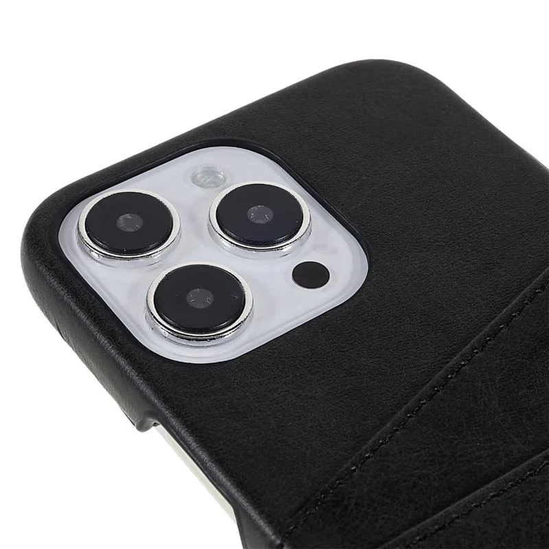 Чехол для iPhone 14 Pro 6.1 дюйма, хорошо защищающий мобильный телефон, противоударная задняя панель с 2 слотами для карт - черный