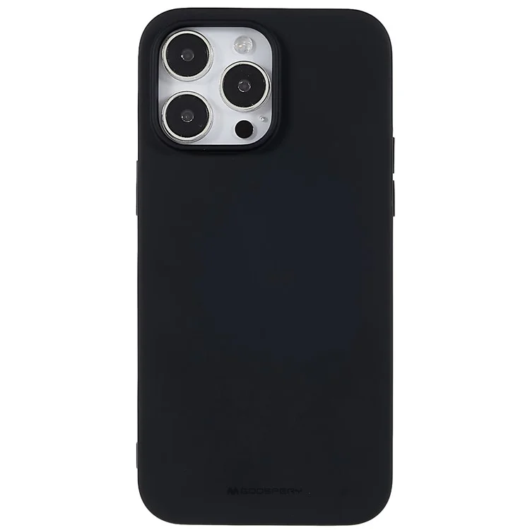 MERCURY GOOSPERY SOFT FEELING Series for iPhone 14 Pro Max 6.7 inch Soft TPU Matte Anti-fingerprint Case Precise Cutout Drop-proof Phone Protector - Black