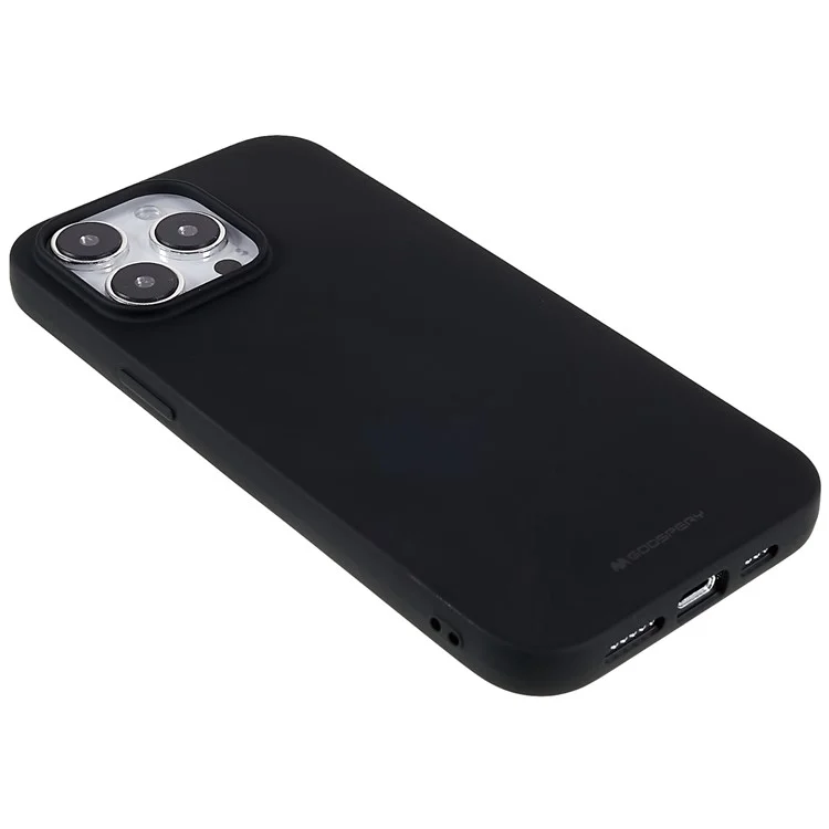MERCURY GOOSPERY SOFT FEELING Series for iPhone 14 Pro Max 6.7 inch Soft TPU Matte Anti-fingerprint Case Precise Cutout Drop-proof Phone Protector - Black