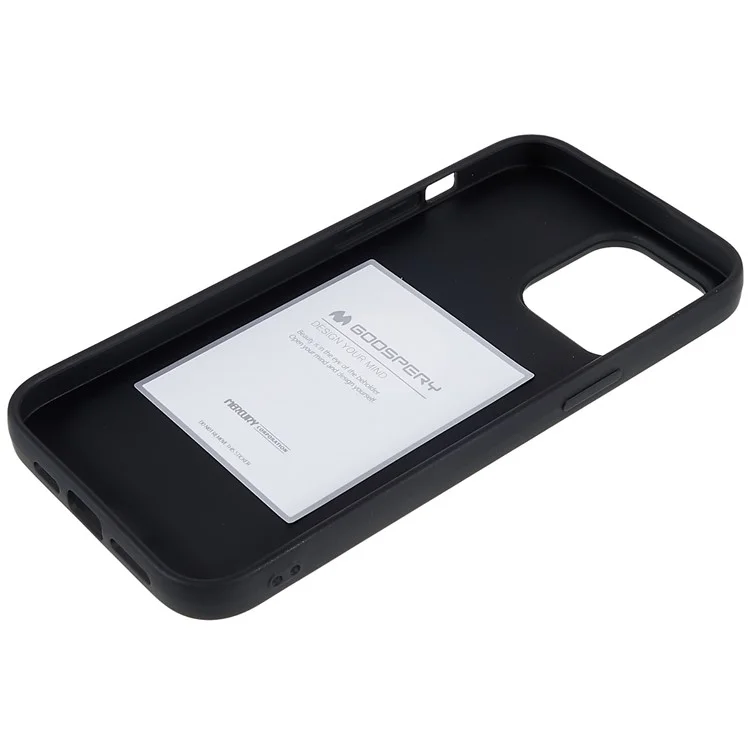 MERCURY GOOSPERY SOFT FEELING Series for iPhone 14 Pro Max 6.7 inch Soft TPU Matte Anti-fingerprint Case Precise Cutout Drop-proof Phone Protector - Black