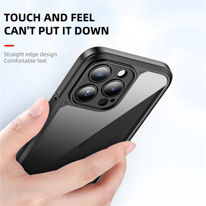 IPAKY For iPhone 14 6.1 inch Anti-scratch Drop Protection Hard PC+TPU Phone Case Mobile Phone Shell - Dark Blue