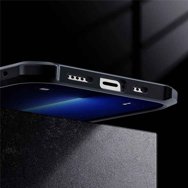 XUNDD For iPhone 14 6.1 inch Anti-scratch Acrylic + TPU Phone Case Protective Back Cover Support Wireless Charging