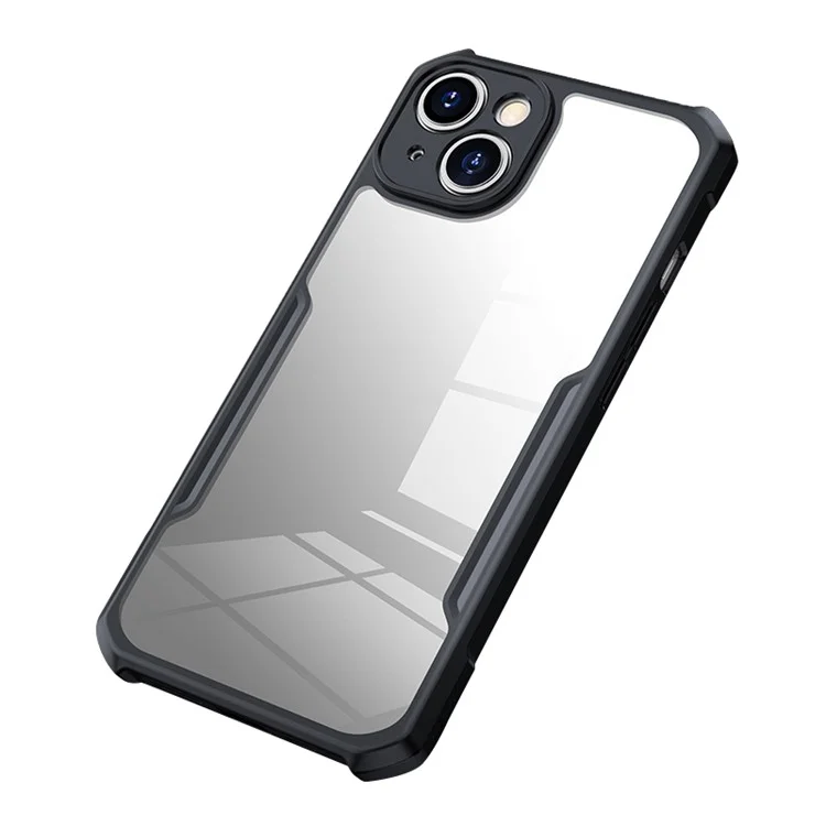 XUNDD For iPhone 14 Plus Drop-proof Phone Case Acrylic + TPU Protective Back Cover Support Wireless Charging