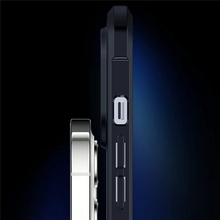 XUNDD For iPhone 14 Plus Drop-proof Phone Case Acrylic + TPU Protective Back Cover Support Wireless Charging