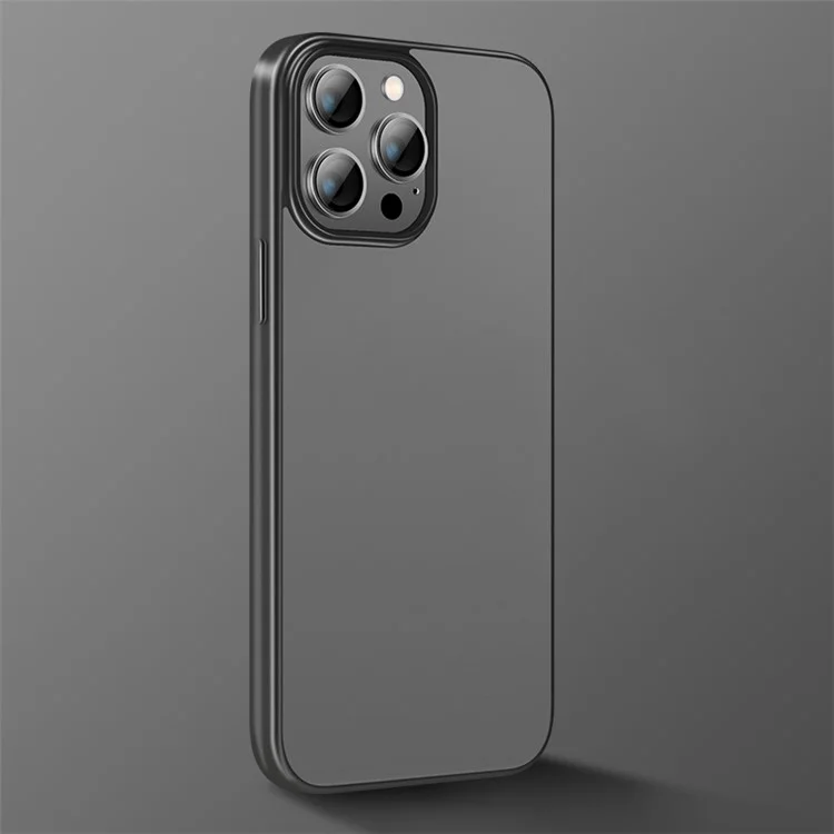 X-LEVEL For iPhone 14 Pro Max 6.7 inch Nature Color Series Ultra Slim Non-slip Phone Case Electroplating Mobile Phone Protective Back Cover - Black