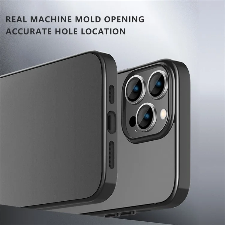 X-LEVEL For iPhone 14 Pro Max 6.7 inch Nature Color Series Ultra Slim Non-slip Phone Case Electroplating Mobile Phone Protective Back Cover - Black