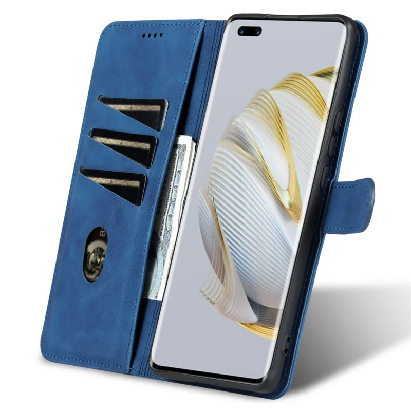 AZNS For Huawei nova 10 4G PU Leather All-round Protection Phone Cover Stand Wallet Case - Blue