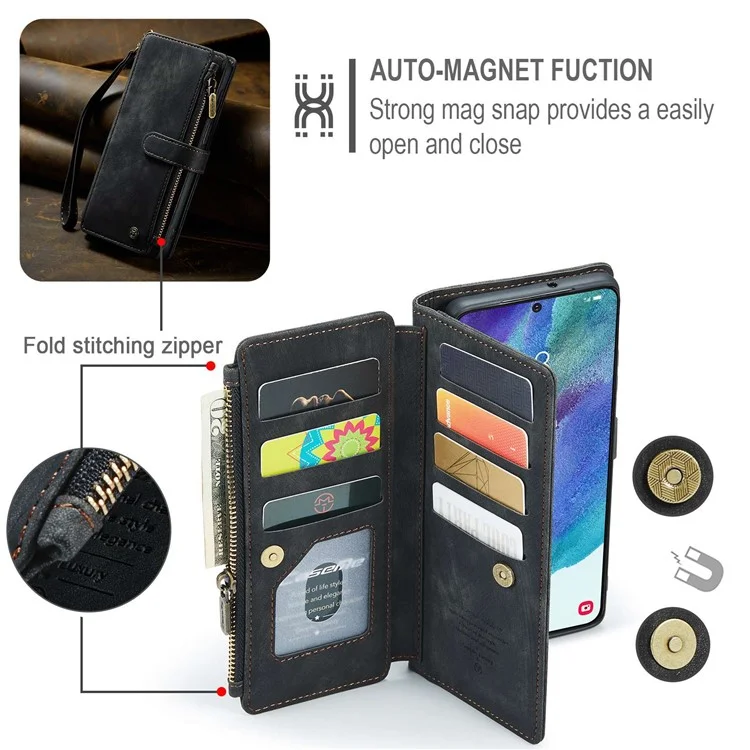 Caseme C30 Series Для Samsung Galaxy S21 fe 5G Shockperefice Thene Chother Coleme Covere Cover Covers - Черный