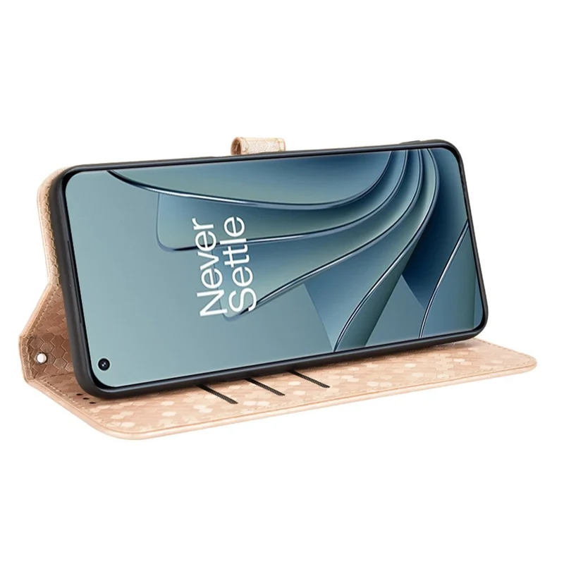 For OnePlus 10 Pro 5G Dot Pattern Imprinted Folio Flip Phone Case PU Leather Protective Cover with Stand Wallet - Rose Gold