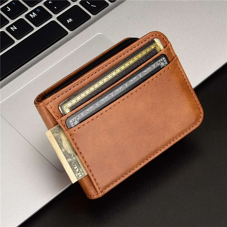 Wallet Phone Case for Samsung Galaxy Z Flip4 5G, PU Leather Cover Inner PC Folding Shell - Brown
