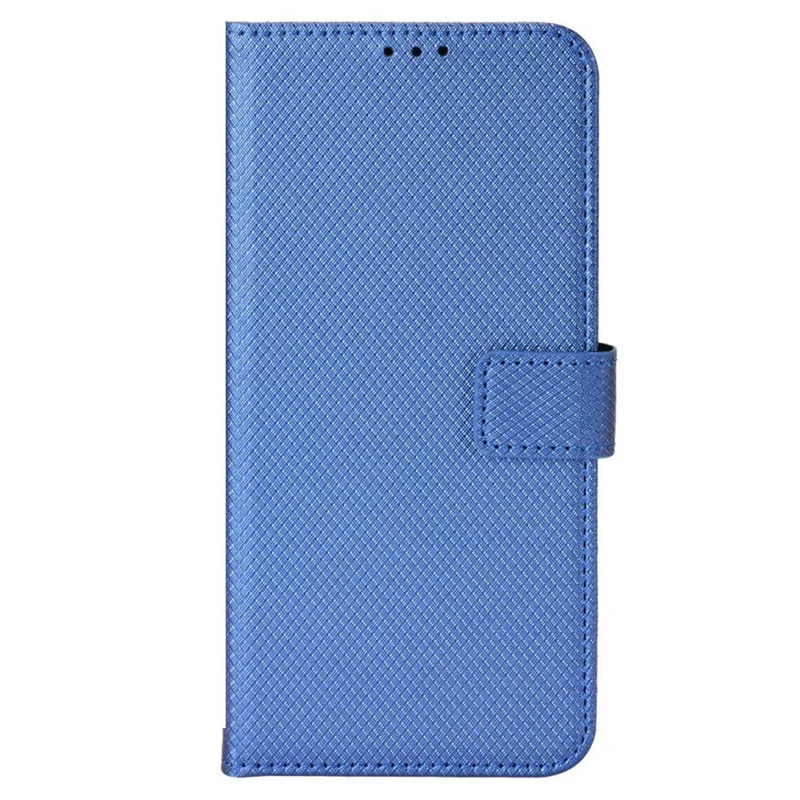 For TECNO Spark 9 Pro 4G (KH7) / Spark 9T 4G PU Leather Case Wallet Stand Diamond Texture Flip Case with Strap - Blue