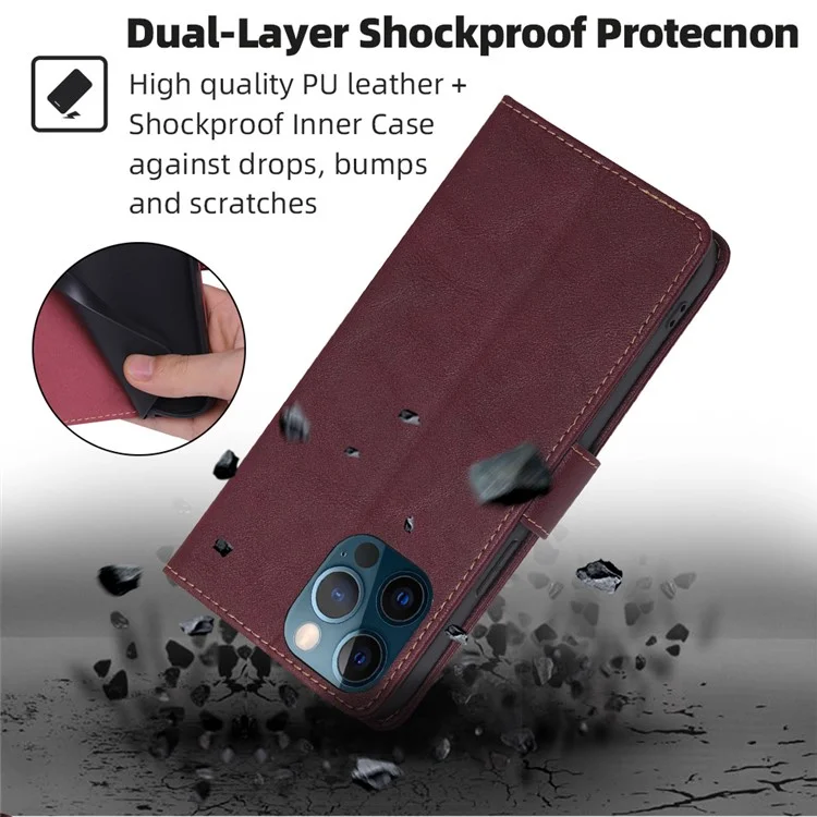 Para Huawei Nova 10 4G Capa de Telefone RFID Função de Bloqueio de Água Repeleza de Água PU Anti-arranhão Tampa da Carteira Flip - Vinho Vermelho