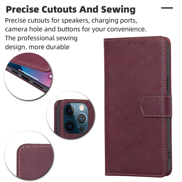 Para Huawei Nova 10 4G Capa de Telefone RFID Função de Bloqueio de Água Repeleza de Água PU Anti-arranhão Tampa da Carteira Flip - Vinho Vermelho