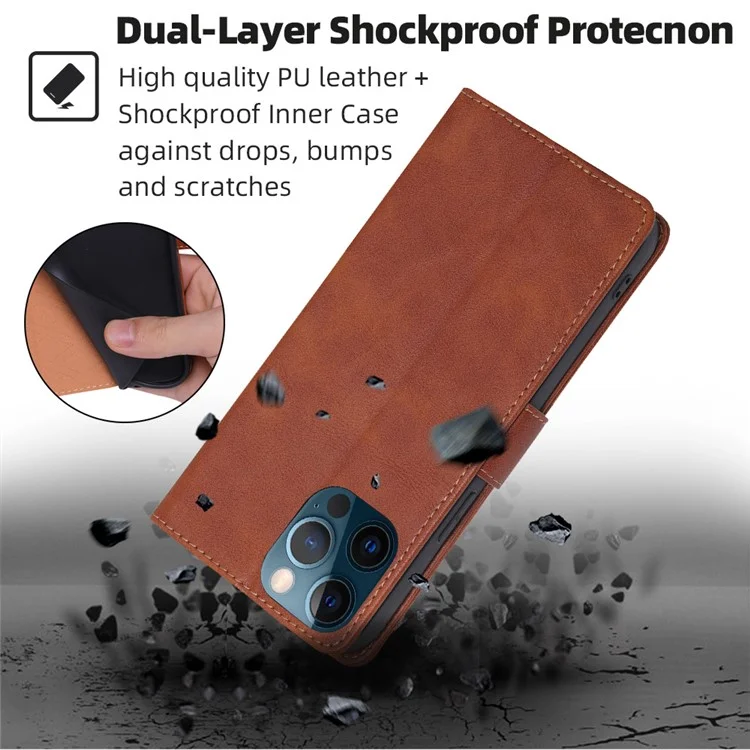 Pour Xiaomi Poco C40 4G Anti-fall Téléphone Case de Téléphone Water-repellent PU Cuir de Téléphone Portable Portefeuille Représentant Protecteur Avec Fonction de Blocage RFID - Brun