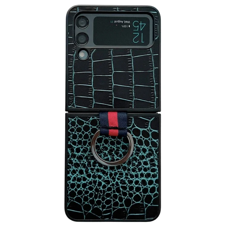 Per Samsung Galaxy Z Flip4 5G Casetta Per il Telefono Pieghevole Per il Telefono Pier Piclo Cover Piclo Copertura Piclo Copertina Pieno Pieno - Verde