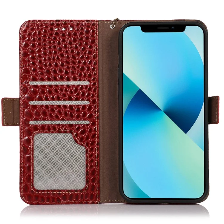 Para Honra X40i 5g Anti-arranhão de Textura de Textura de Crocodilo - Vermelho