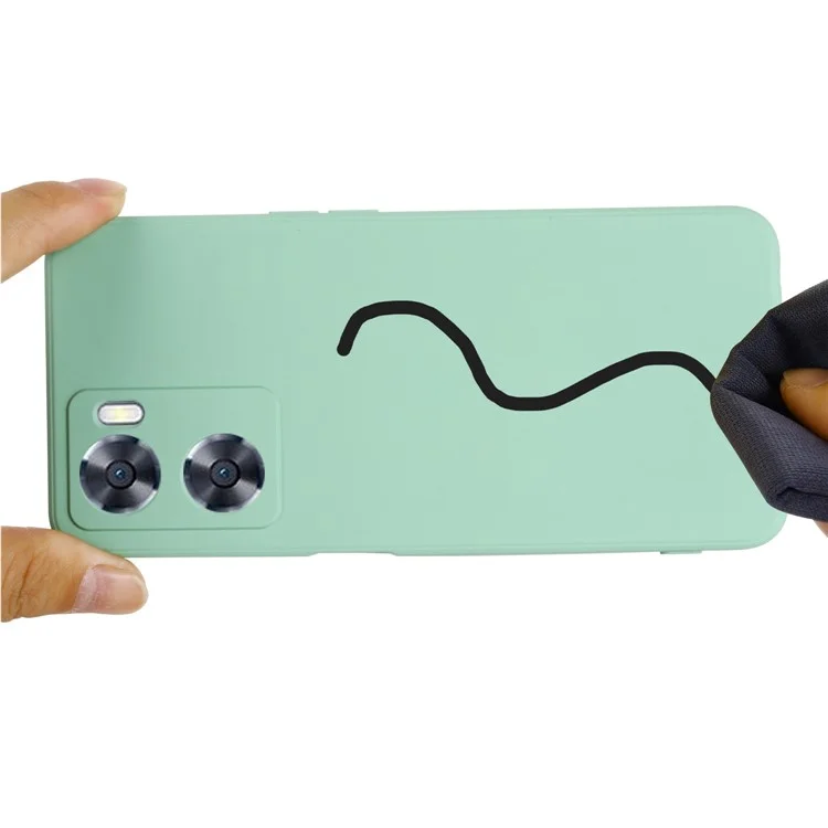 Per Oppo A57 4G / A57s 4G Antiusura Silicone Morbido Custodia per Telefono Antiurto Cover Posteriore Protettiva Telefono Mobile - Verde
