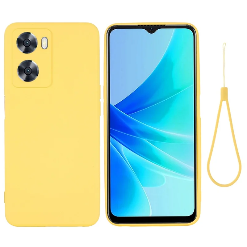 For Oppo A57 4G / A57s 4G Anti-wear Silicone Soft Phone Case Drop-proof Back Cover Mobile Phone Protector - Yellow
