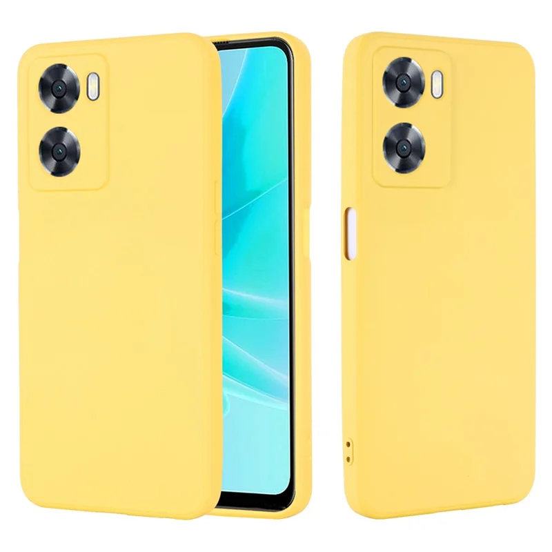 For Oppo A57 4G / A57s 4G Anti-wear Silicone Soft Phone Case Drop-proof Back Cover Mobile Phone Protector - Yellow
