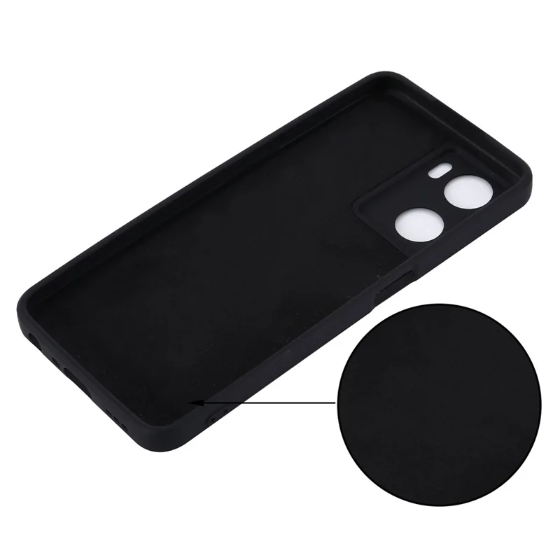 For Oppo A57 4G / A57s 4G Anti-wear Silicone Soft Phone Case Drop-proof Back Cover Mobile Phone Protector - Black