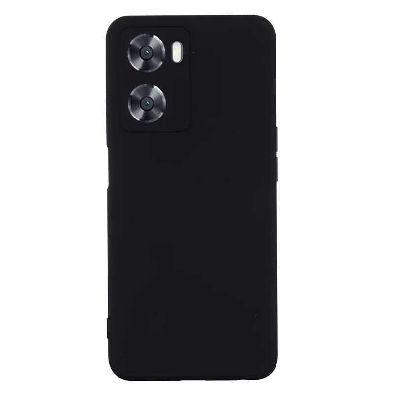 For Oppo A57 4G / A57s 4G Anti-wear Silicone Soft Phone Case Drop-proof Back Cover Mobile Phone Protector - Black