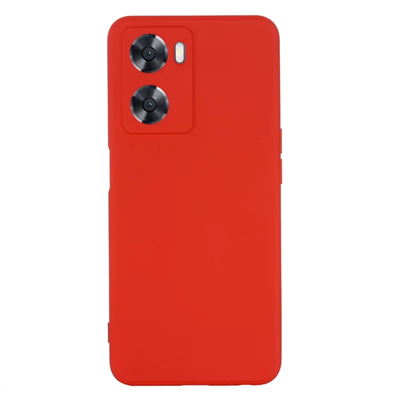 For Oppo A57 4G / A57s 4G Anti-wear Silicone Soft Phone Case Drop-proof Back Cover Mobile Phone Protector - Red