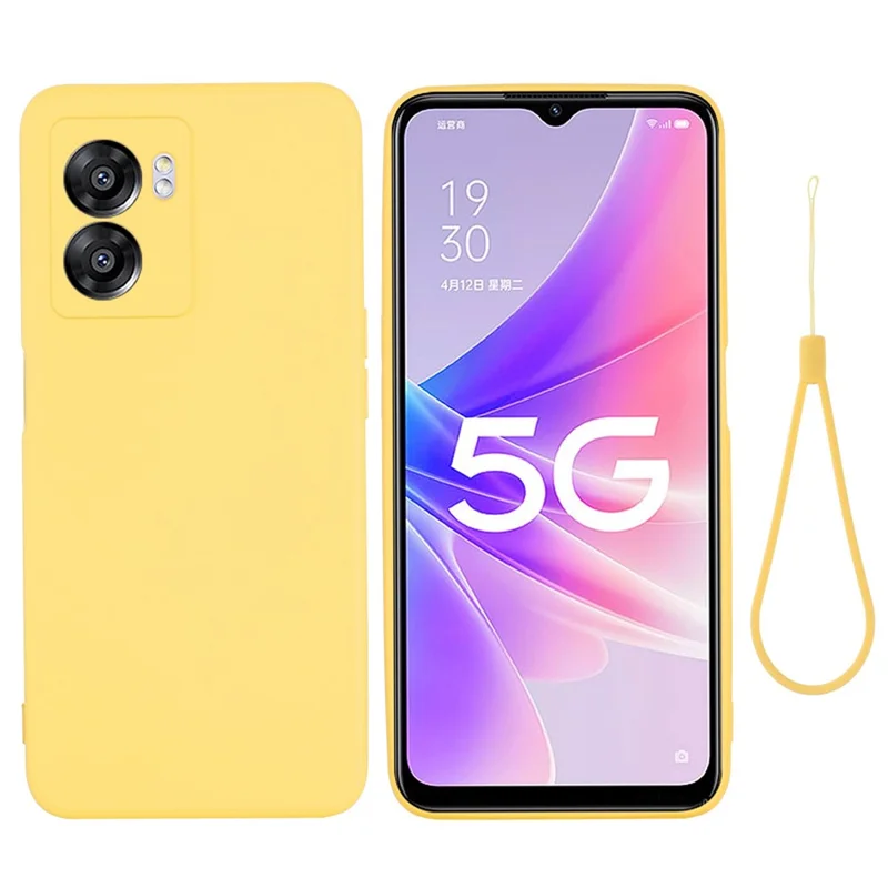لـ Oppo A57 (2022) 5G / A77 5G غطاء هاتف من السيليكون اللين مقاوم للسقوط، غطاء خلفي واقي للهاتف المحمول - أصفر