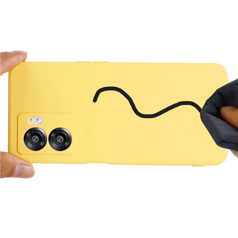 لـ Oppo A57 (2022) 5G / A77 5G غطاء هاتف من السيليكون اللين مقاوم للسقوط، غطاء خلفي واقي للهاتف المحمول - أصفر