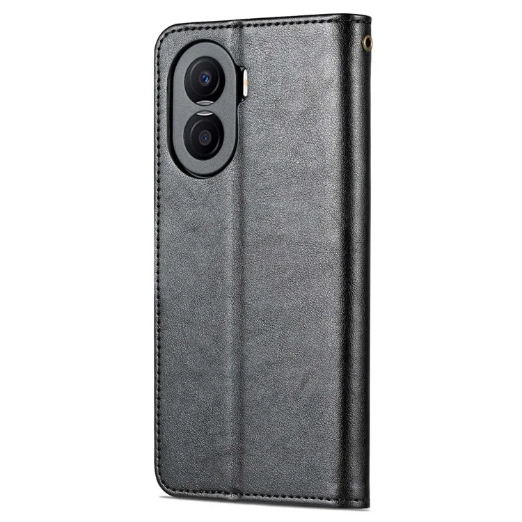 Azns Anti-fall Flip Wallet Case Per Honor X40i 5G, Copertura Per Telefono in Pelle PU Full Protection Con Supporto Per la Visualizzazione - Nero